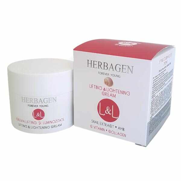 Crema Lifting si Luminozitate cu Extract din Melc L&L Herbagen, 50g