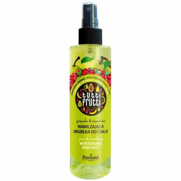 Spray Hidratant de Corp cu Pere si Merisoare - Farmona Tutti Frutti Pear & Cranberry Moisturizing Body Mist, 200ml