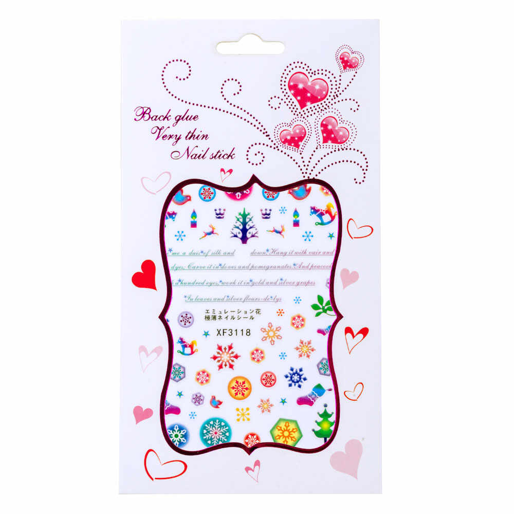 Sticker Lila Rossa pentru decor unghii, Craciun, Revelion si iarna, nail art, xf3118