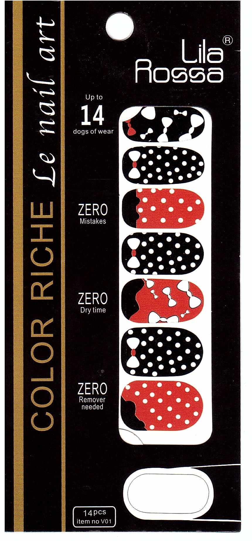 Sticker pentru unghii nail art, Lila Rossa, 14 in 1, nr 11