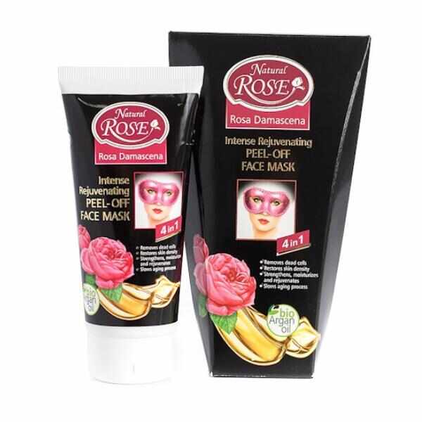 Masca Peel-Off Intens Rejuvenanta cu Ulei de Argan si Apa de Trandafir Natural Rose Arsy Cosmetics, 100ml