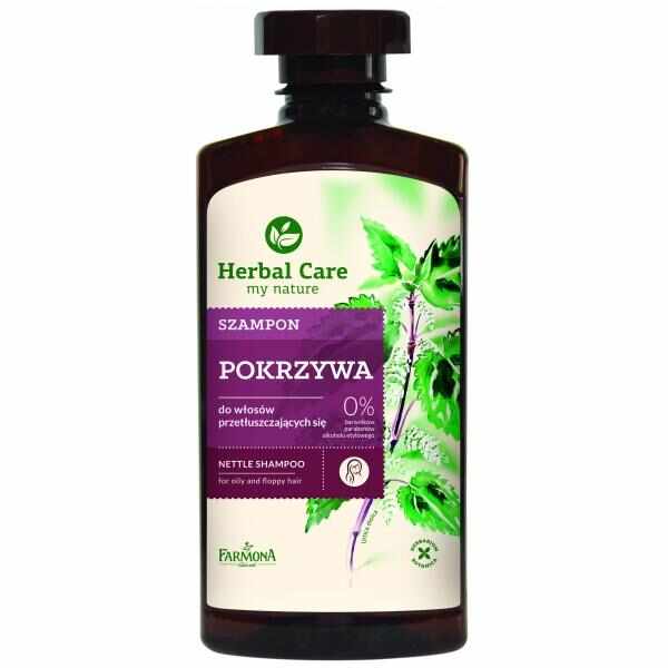 Sampon cu Extract de Urzica pentru Par Gras - Farmona Herbal Care Nettle Shampoo for Oily and Floppy Hair, 330ml