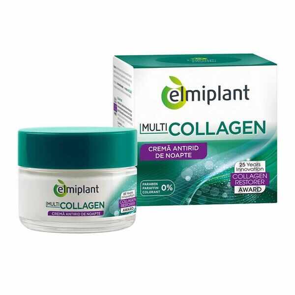 Collagen Crema Antirid Noapte Elmiplant, 50ml