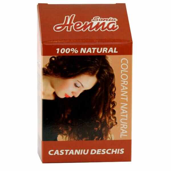 Colorant Natural Henna Sonia, Castaniu Deschis, 100 g