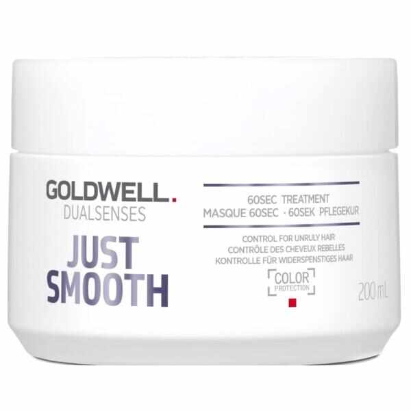 Masca pentru Par Rebel - Goldwell Dualsenses Just Smooth 60sec Treatment Control for Unruly Hair, 200ml