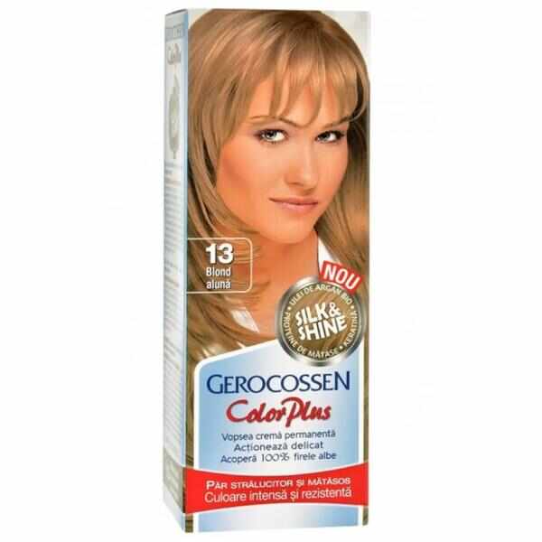 Vopsea de Par Silk&Shine Gerocossen Color Plus, nuanta 13 Blond Aluna, 50 g
