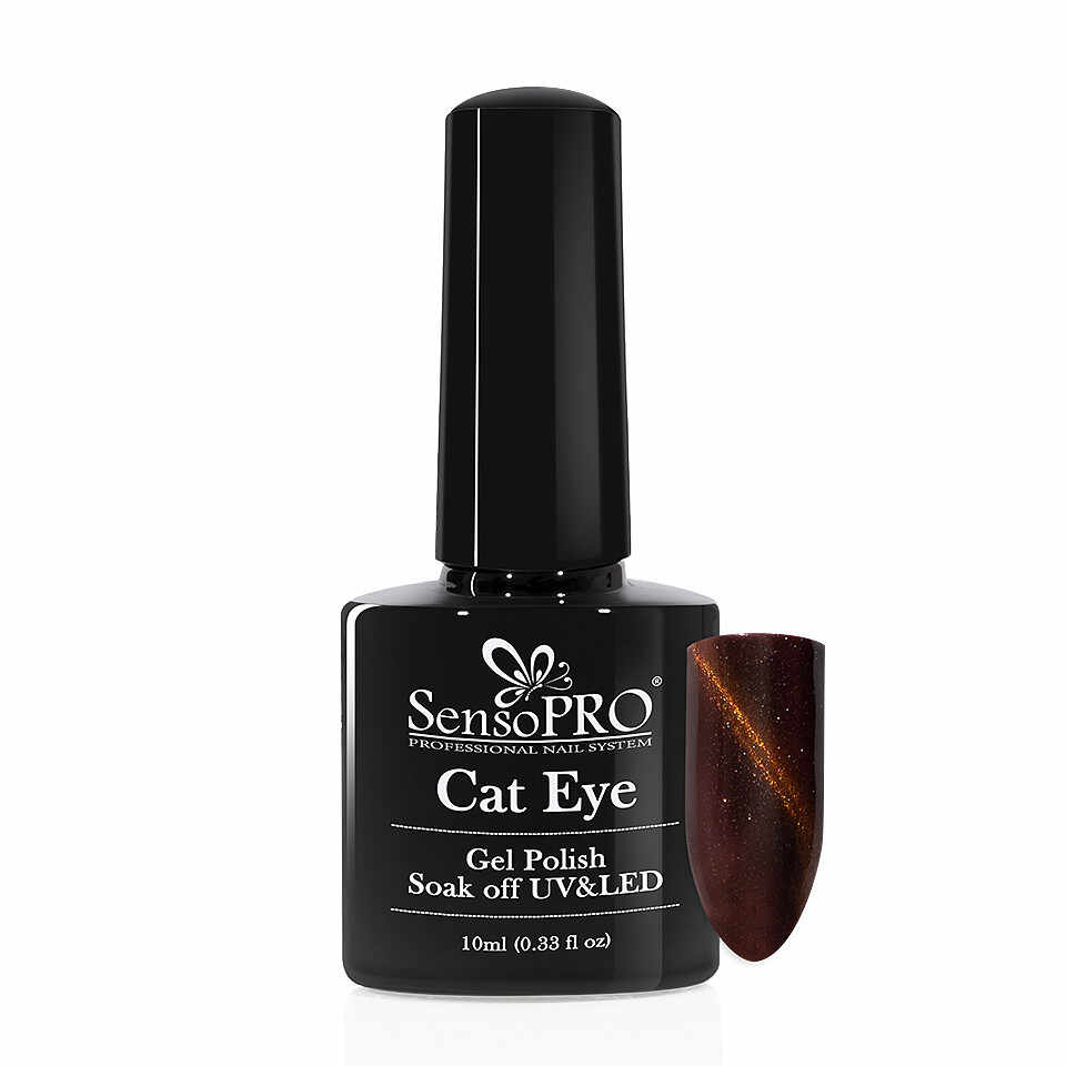 Oja Semipermanenta Cat Eye SensoPRO 10ml - #042 Energetic Brown