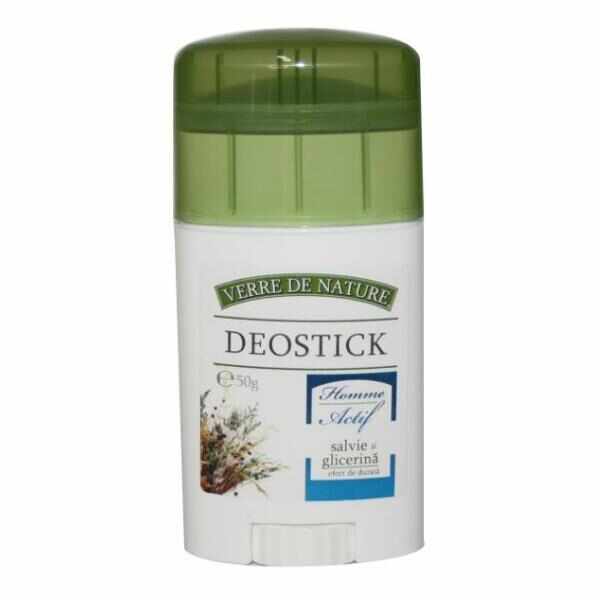 Deodorant Stick cu Salvie si Glicerina Verre de Nature Homme Actif Manicos, 50g