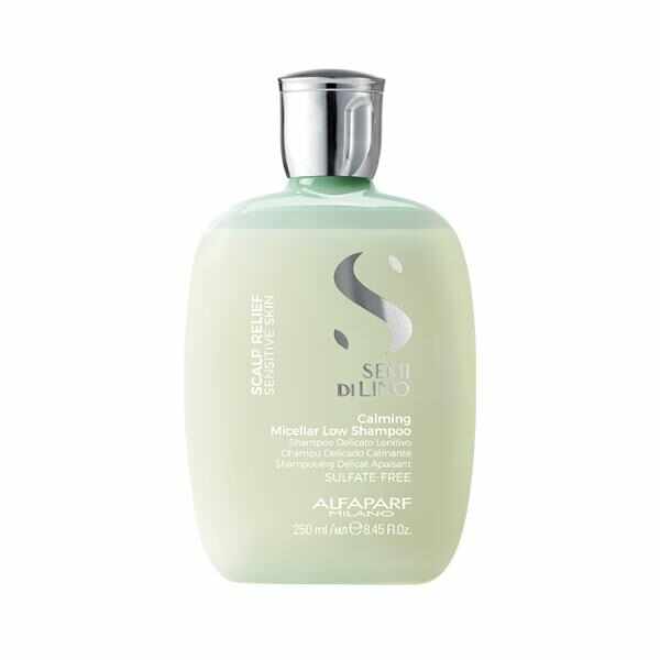 Sampon Micelar Calmant pentru Scalp Sensibil - Alfaparf Milano Semi Di Lino Scalp Relief Calming Micellar Low Shampoo, 250ml