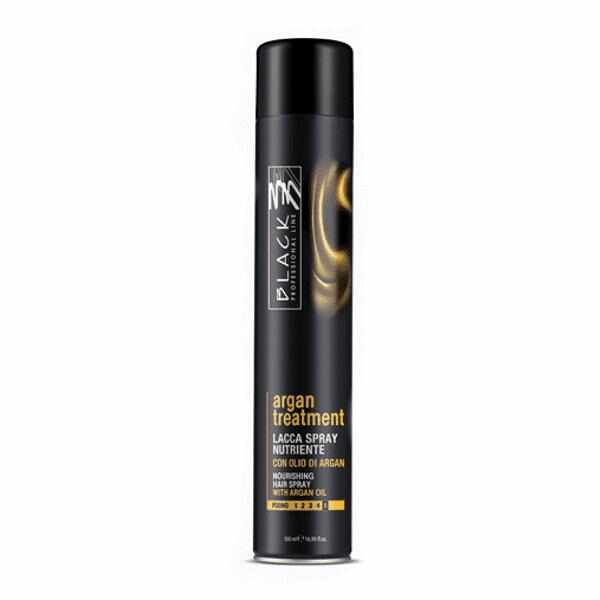Spray de Par cu Ulei de Argan Hranitor Putere 5 - Black Professional Line Argan Treatment Nourishing Hairspray, 500ml
