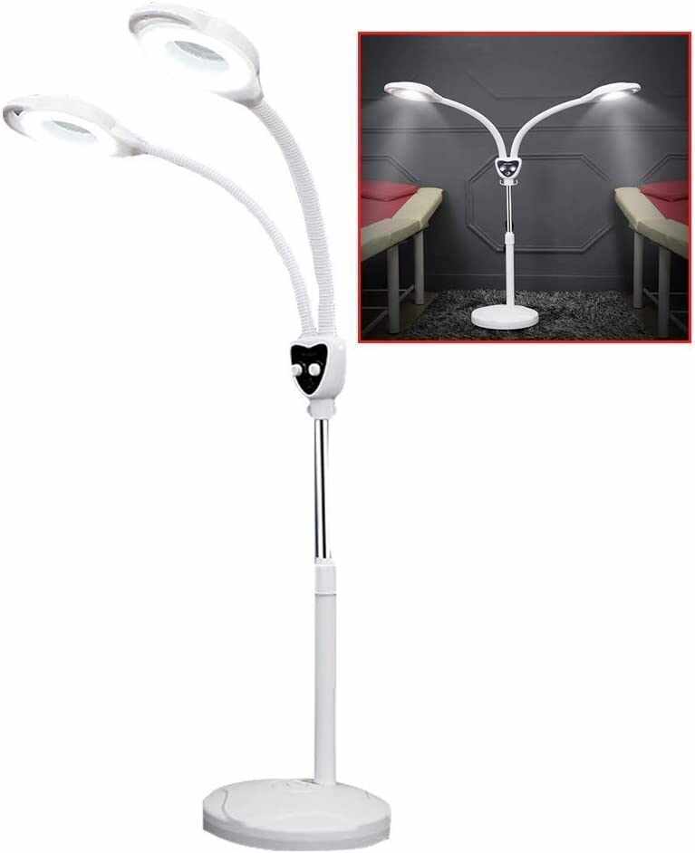 Lampa LED Salon - Dubla, 2 Dioptrii de Marire x8, Reglaje individuale pe Intensitate