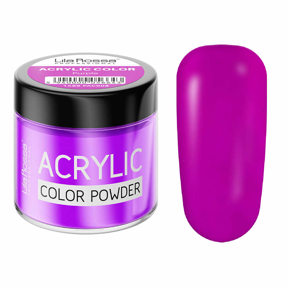 Pudra acrilica color, Lila Rossa, Purple, 7 g 