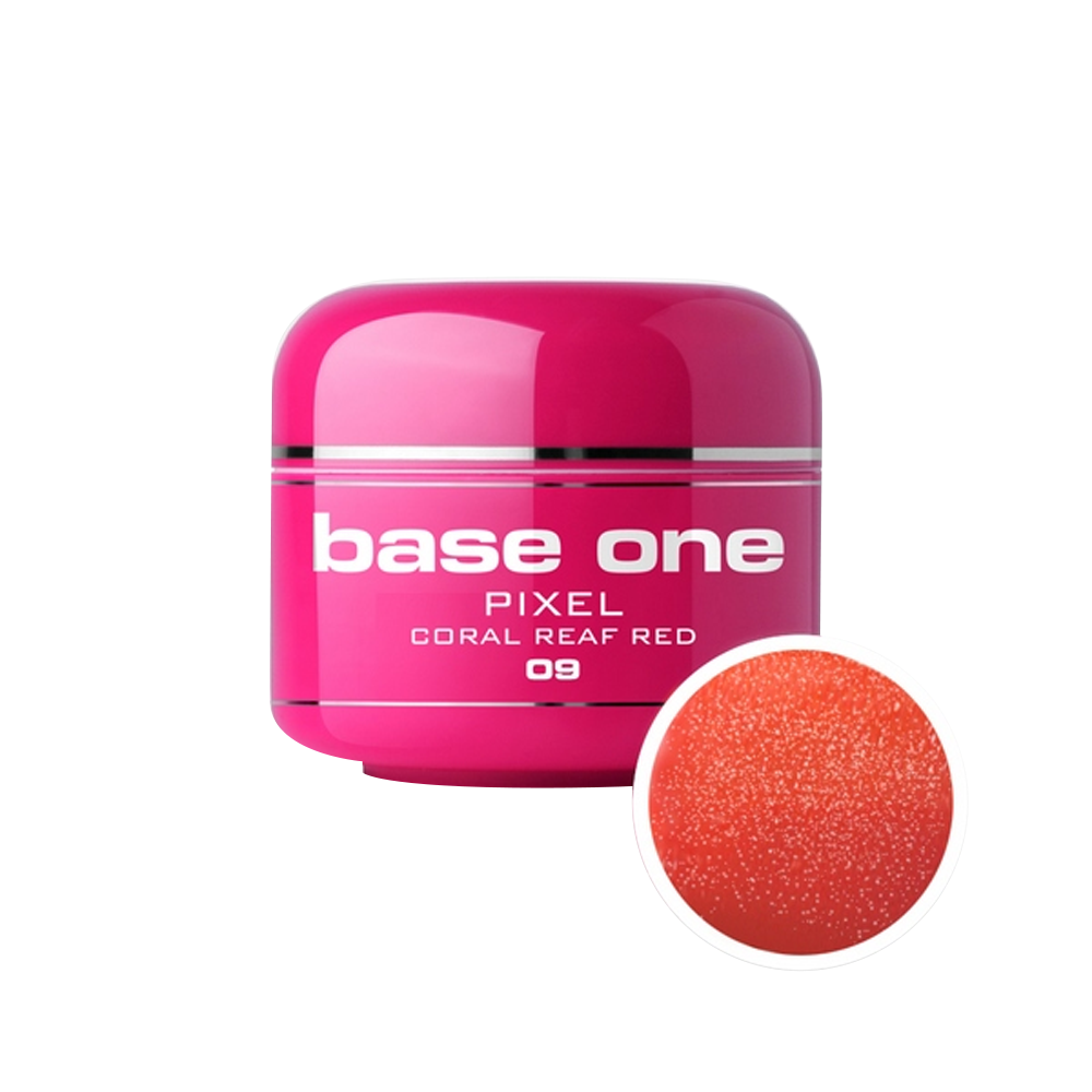 Gel UV color Base One, 5 g, Pixel, coral reaf red 09