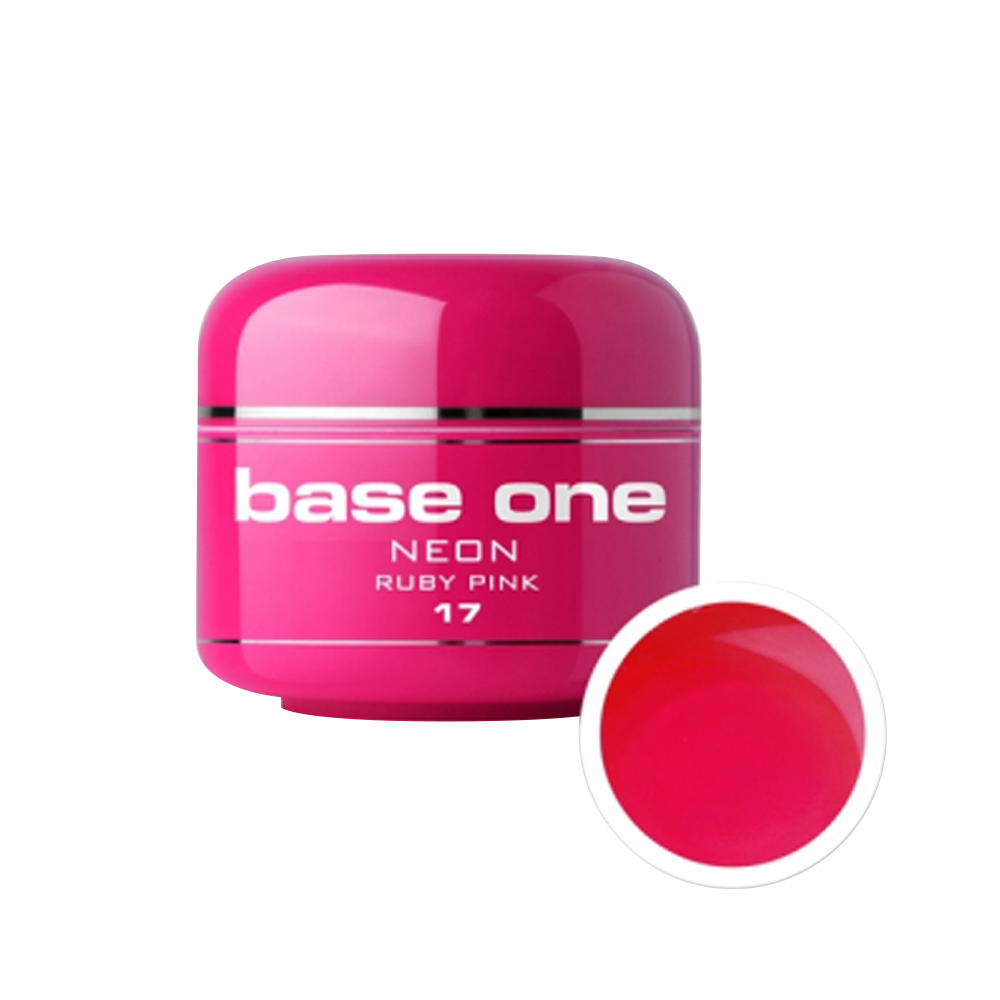 Gel UV color Base One, Neon, ruby pink 17, 5 g
