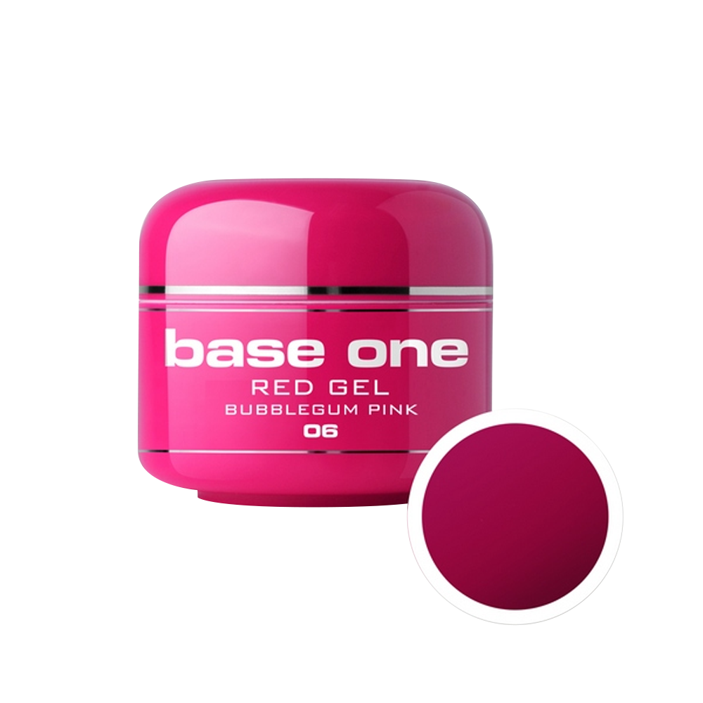 Gel UV color Base One, Red, bubblegum pink 06, 5 g