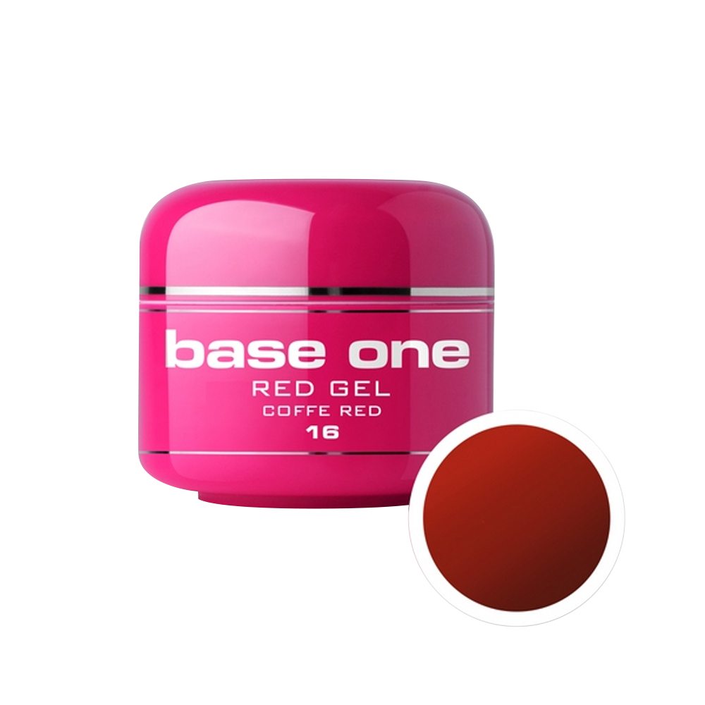 Gel UV color Base One, Red, coffee red 16, 5 g