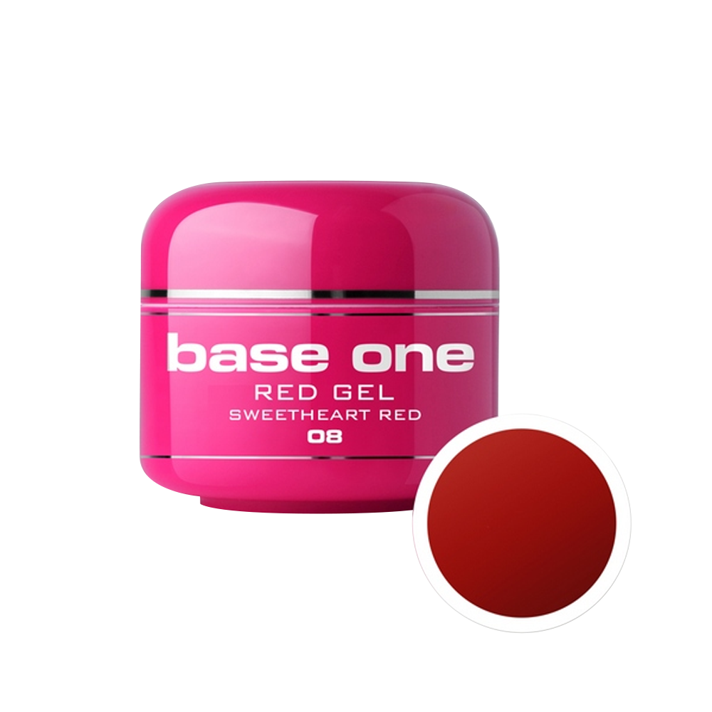 Gel UV color Base One, Red, sweetheart red 08, 5 g
