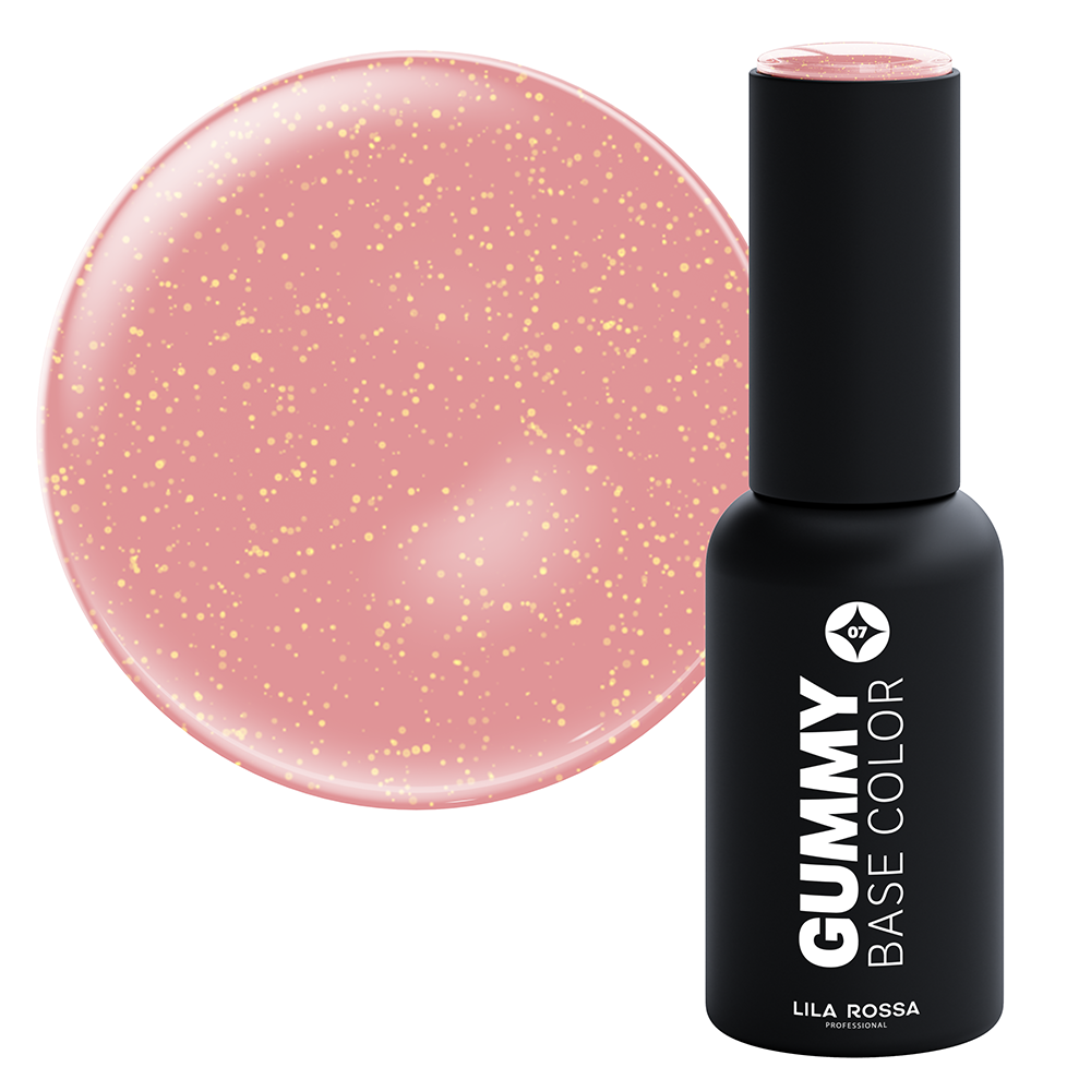 Gummy Base Color, Sprinkle Peach, Lila Rossa, 7 ml