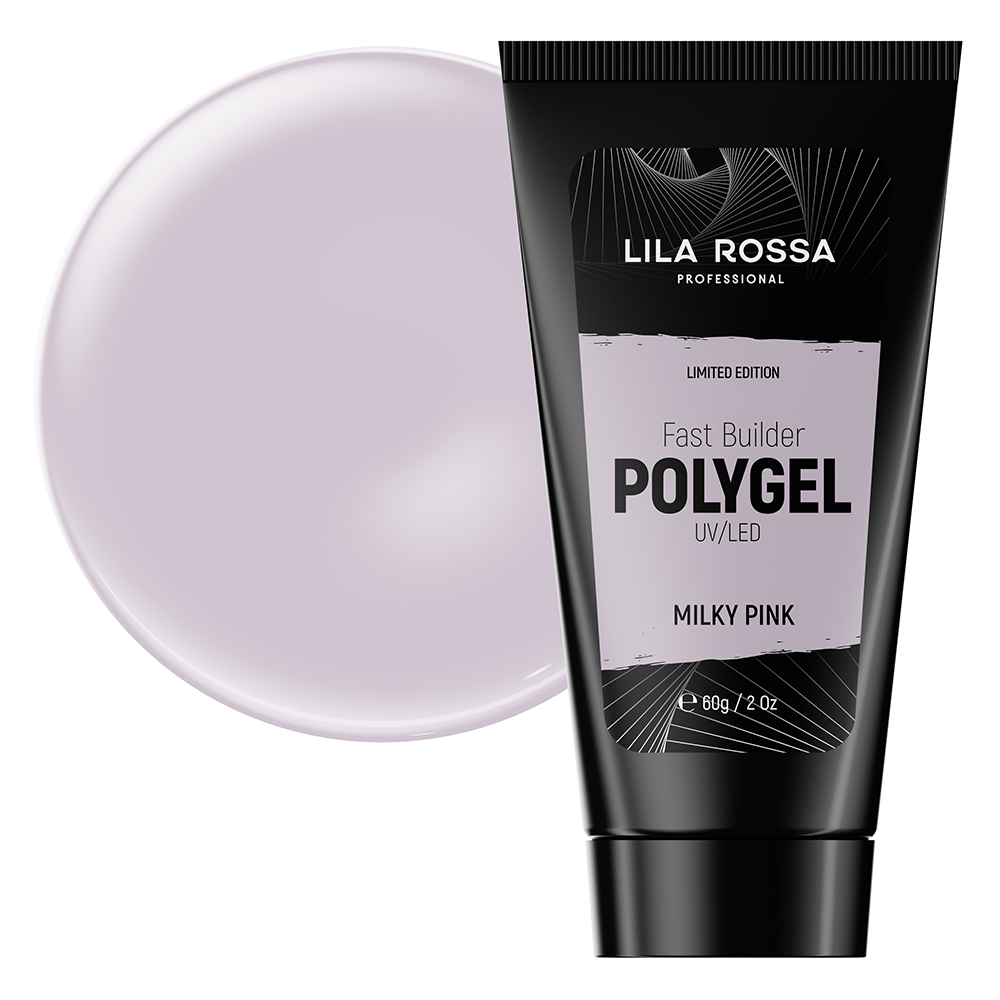 Polygel Lila Rossa Premium, 60 g, Milky Pink