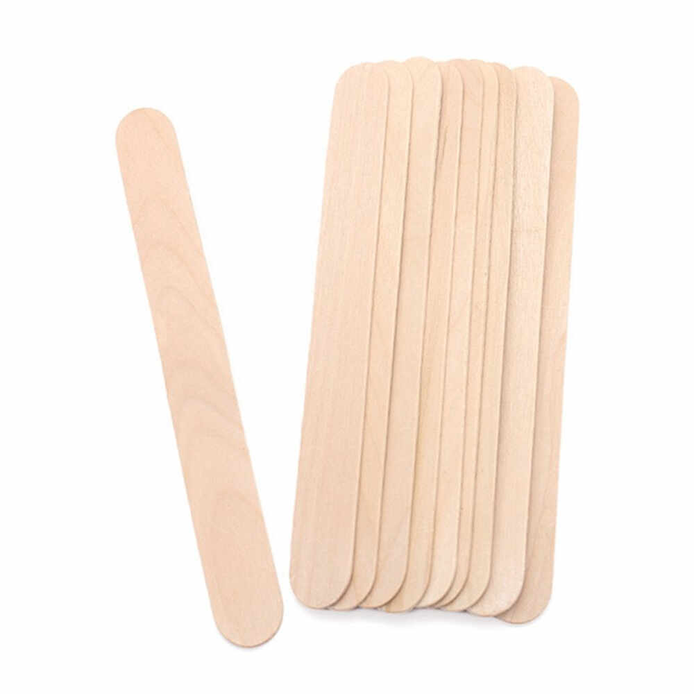 Set spatule din lemn, LilaCare, pentru epilare, 10 bucati