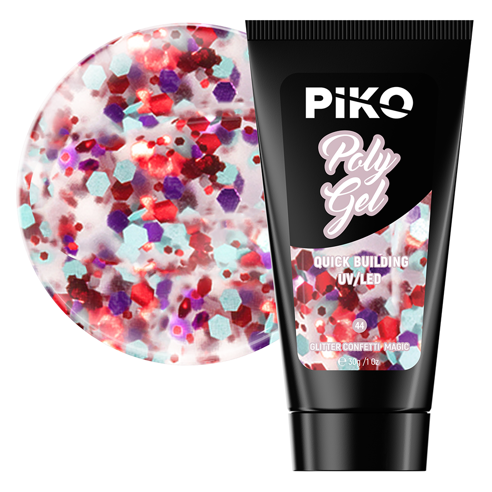 Polygel color, Piko, 30 g, 44 Glitter Confetti Magic