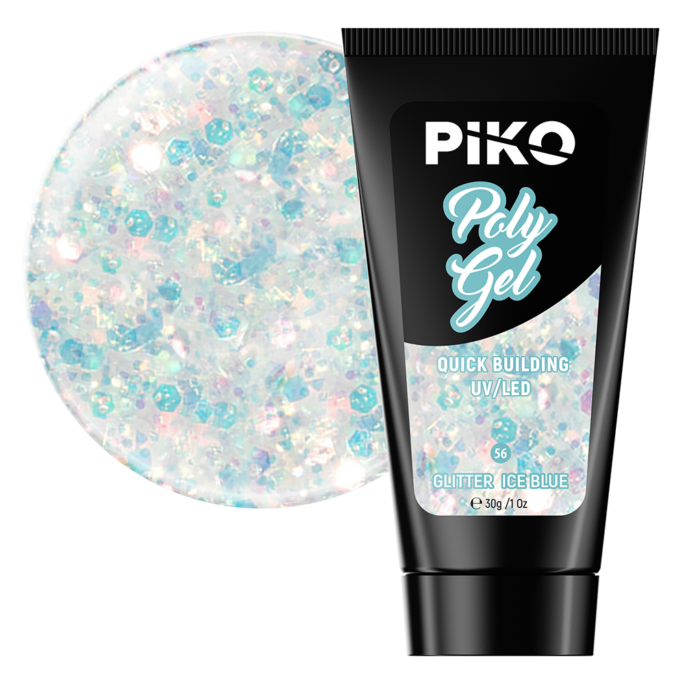 Polygel color, Piko, 30 g, 56 Glitter Ice Blue