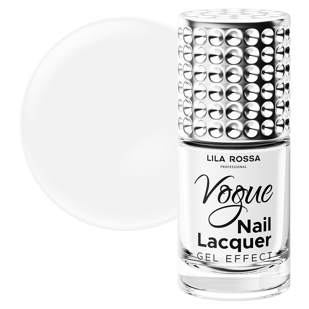 Lac de unghii, Lila Rossa, Vogue, gel effect, 10 ml, White
