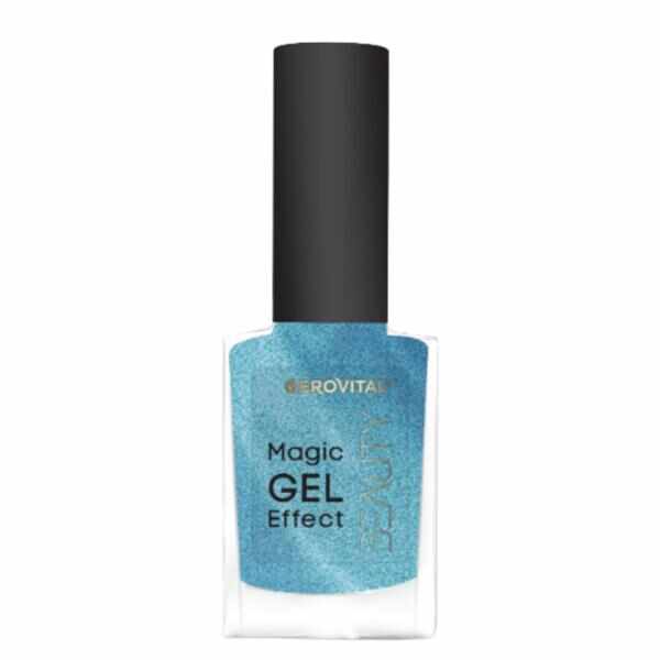 Lac pentru unghii Gerovital Beauty Magic Gel Effect Nuanta 03 Albastru, 11ml