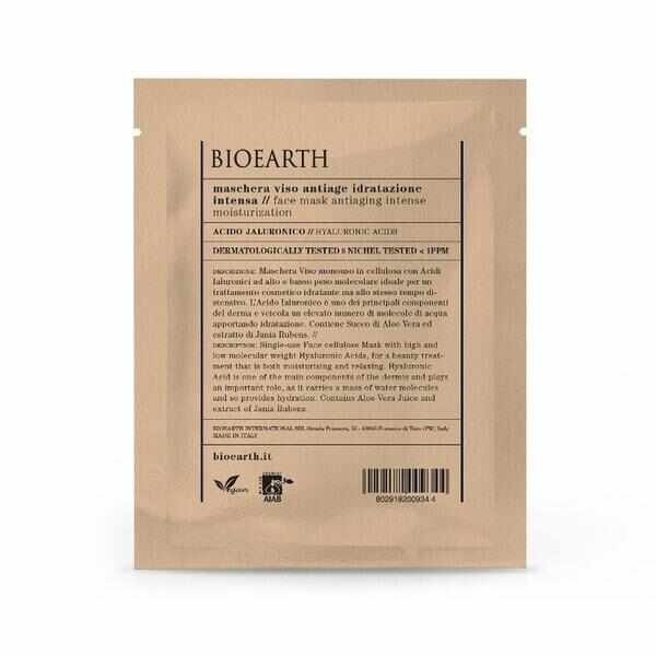 Masca pentru Ten Antirid cu Acid Hialuronic - Tip Servetel - Bioearth, 1 buc