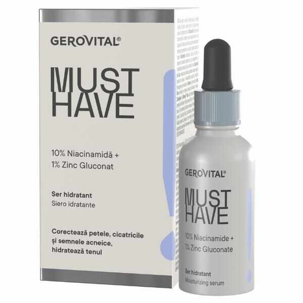 Ser Hidratant 10% Niacinamida Gerovital Must Have, 30ml