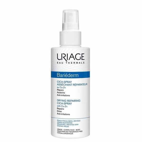 Spray reparator pentru pielea iritata Bariederm Cica, Uriage, 100 ml