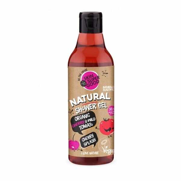Gel de Dus Natural Cherry Splash Skin Supergood Organic Shop, 250ml