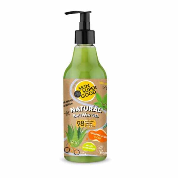 Gel de Dus Natural Hello Hydration cu Aloe & Cbd Skin Supergood Organic Shop, 500ml
