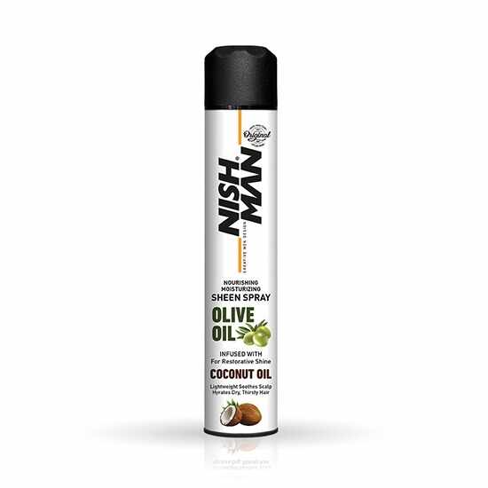 Spray Pentru Stralucire - Olive Oil + Coconut - NISH MAN 400 ml