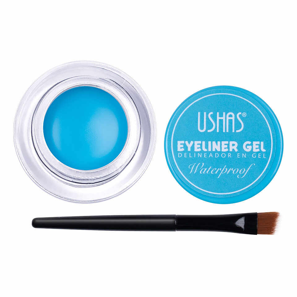 Eyeliner Colorat Ochi Super Cat Eye Ushas + Pensula Aplicare, Blue