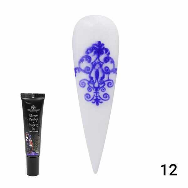 Gel vopsea pentru pictura chinezeasca si stamping cu shimmer 8 ml, Painting Stamping 12