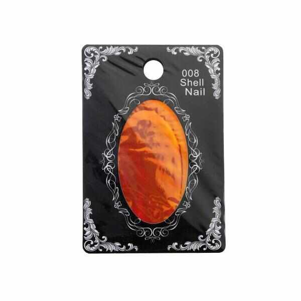 Sticker unghii, Global Fashion, Shell Nail, 008, Portocaliu
