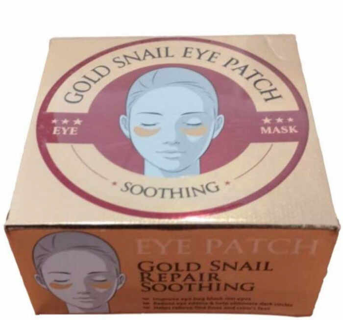 Set 60 Plasturi Hidrogel Premium pentru Ochi cu Aur, Extract de Mucus de Melc, Spirulina si Colagen Hidrolizat, Wokali Eye Patch