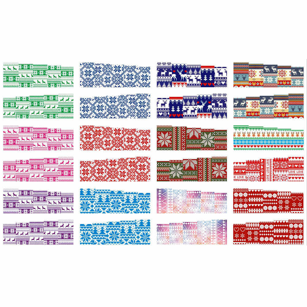 Set stickere nail art Lila Rossa, pentru Craciun, Revelion si iarna, 24 buc, bn-245-248