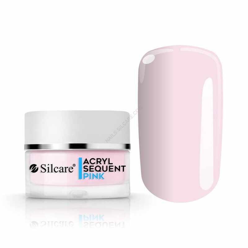 Pudra acrilica sequent lux pink 12gr- silcare