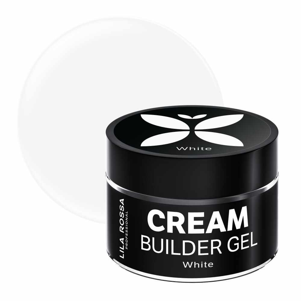 Gel de constructie, Lila Rossa, Cream Builder Gel, White, 50 g
