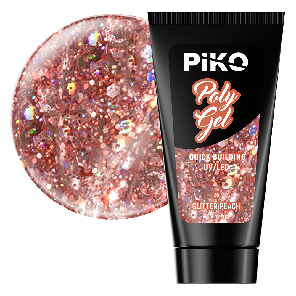 Polygel color, Piko, 30 g, 26 Glitter Peach