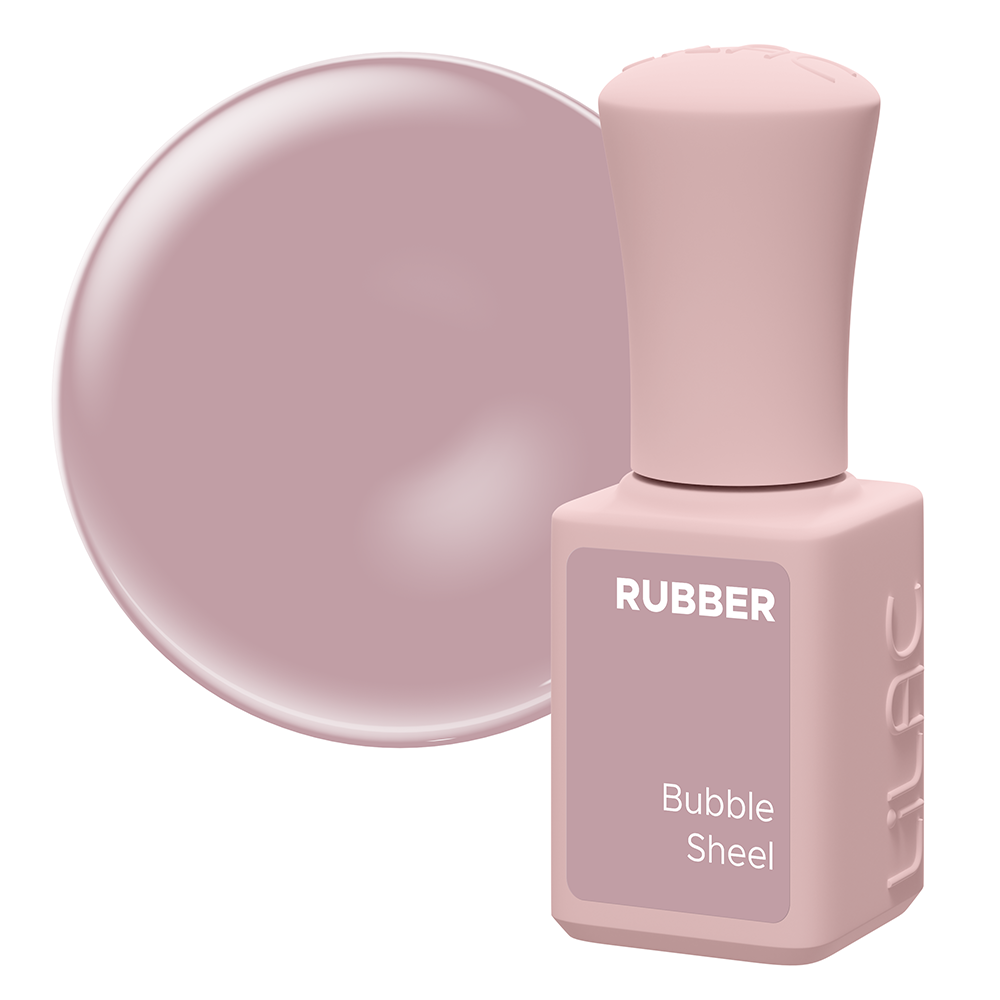 Oja semipermanenta Lilac Rubber Bubble Sheel 6 g