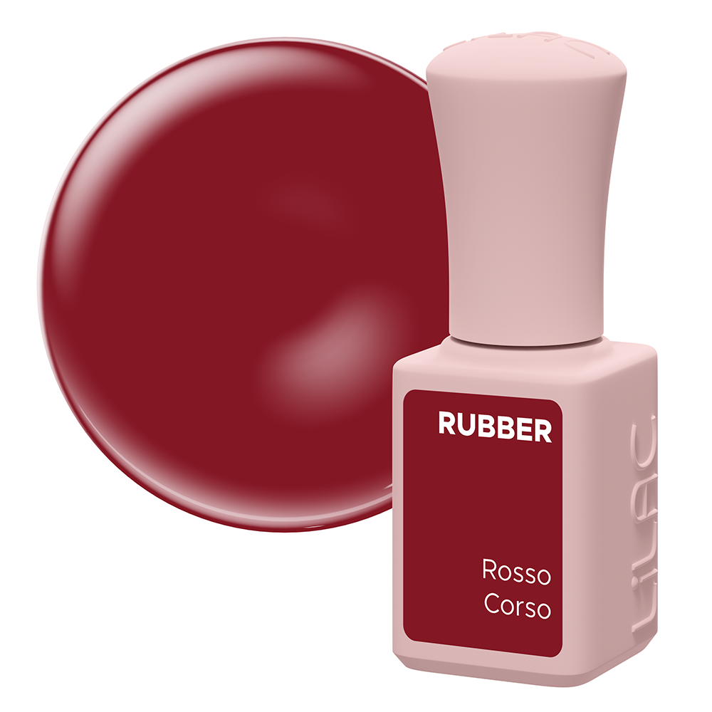 Oja semipermanenta Lilac Rubber Rosso Corso 6 g
