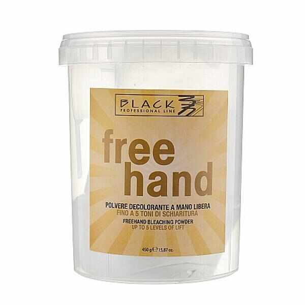 Pudra Decoloranta 5 Tonuri - Black Professional Line Powder For Free Hand Bleaching, 450g