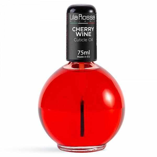 Ulei pentru Cuticule cu Pensula Lila Rossa Cherry Wine, 75 ml