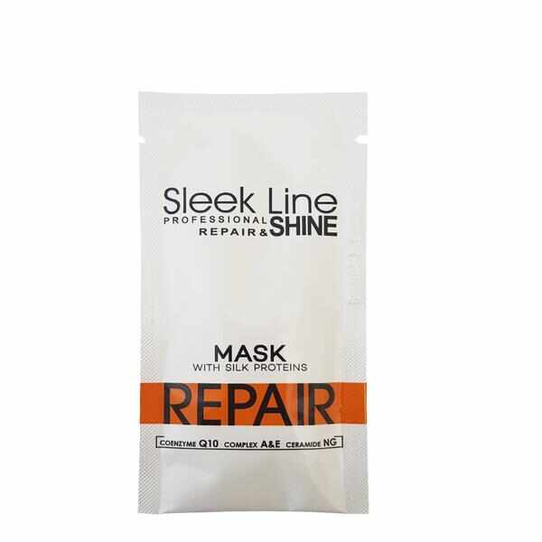 Masca reparatoare pentru par deteriorat Sleek Line, Plic, 10ml