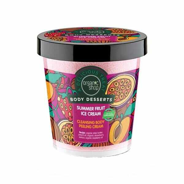 Scrub de Corp Summer Fruit Ice Cream Organic Shop, 450ml