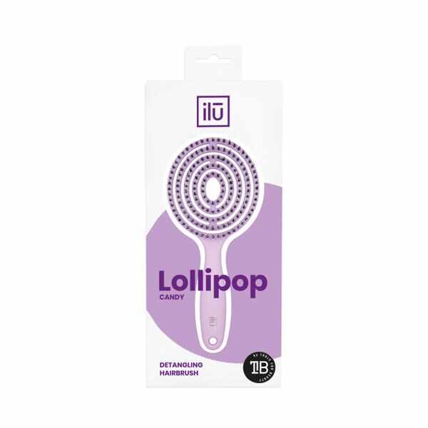 Perie de par violet Ilu Hairbrush Detangling Lollipop Purple Candy