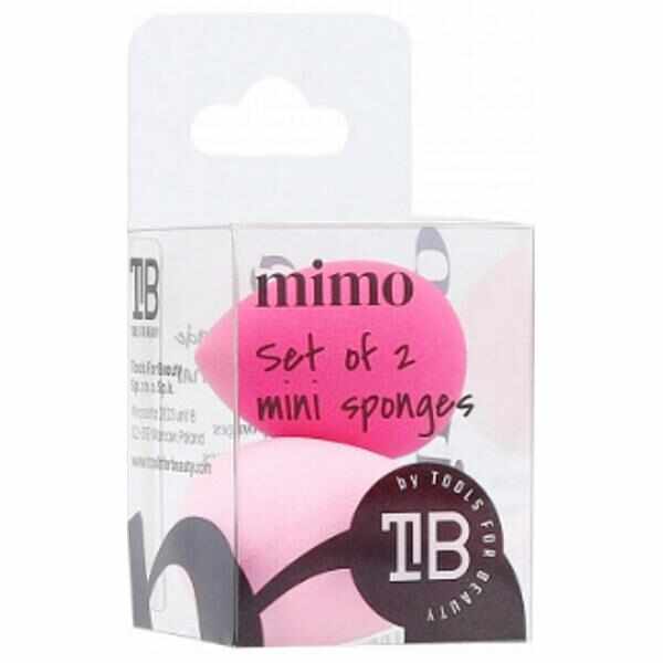Set 2 Bureti Mini Roz pentru Machiaj - Mimo Makeup Sponge Mini Water Drop Pink Set, 2 buc